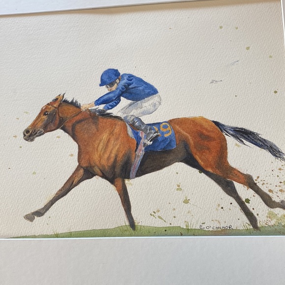 Original watercolour racehorse painting, “poetry in motion”, 17.5”x14.25” - Picture 3 of 4